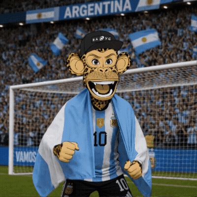 A Cartoon Monkey Wearing A Argentina Jersey Number 10 GIF
