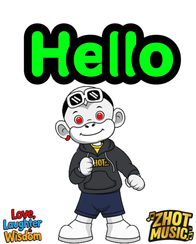 A Cartoon Monkey Wearing A Hoodie That Says Zhou GIF