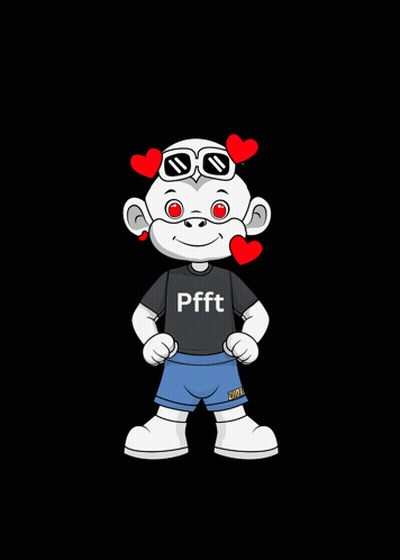 A Cartoon Monkey Wearing A Shirt That Says Pfft GIF