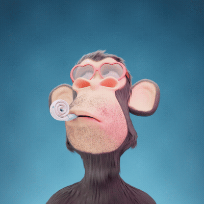 A Cartoon Monkey Wearing Heart Shaped Sunglasses Holds A Lollipop In Its Mouth GIF
