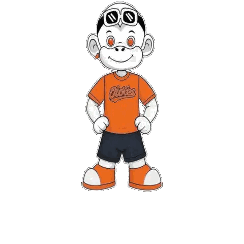 A Cartoon Monkey Wearing Sunglasses And An Orange Shirt That Says ' Chicks ' On It Sticker