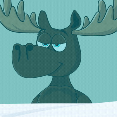 A Cartoon Moose With A Sad Look On Its Face GIF