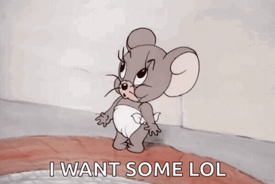 A Cartoon Mouse In A Diaper Is Screaming And Saying I Want Some Lol GIF