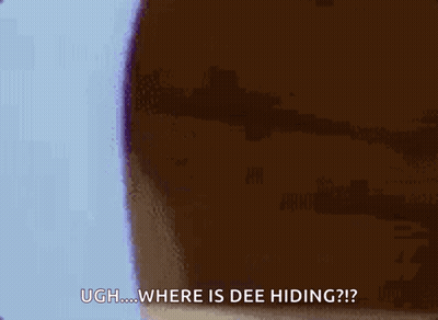A Cartoon Mouse Is Hiding Behind A Wall And Says Ugh Where Is Dee Hiding ? GIF