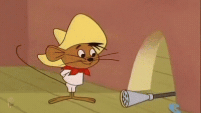 A Cartoon Mouse Is Holding A Hose And The Word Jiihaa Is On The Bottom GIF