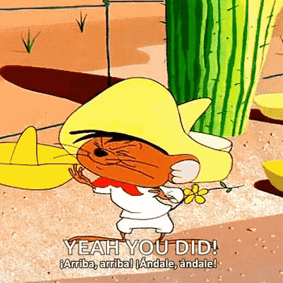 A Cartoon Mouse Says Yeah You Did GIF
