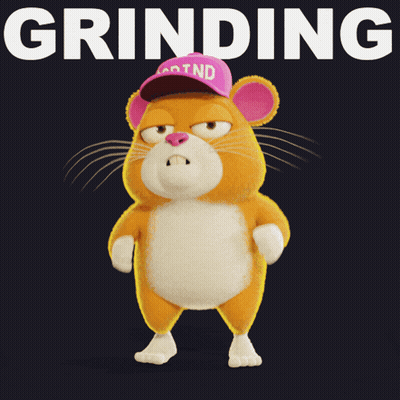 A Cartoon Mouse Wearing A Pink Grind Hat GIF
