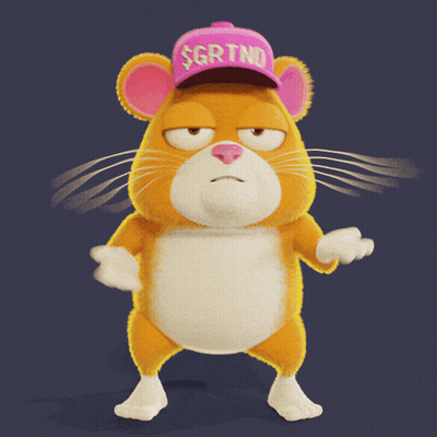 A Cartoon Mouse Wearing A Pink Hat That Says No GIF
