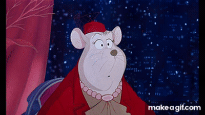 A Cartoon Mouse Wearing A Red Hat And A Pearl Necklace Is On A Screen That Says Make A Gif.com GIF