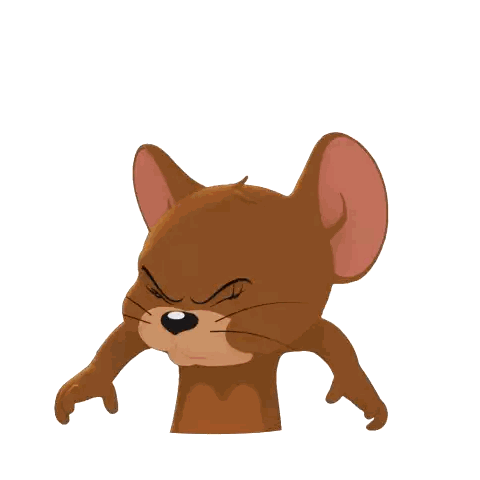 A Cartoon Mouse With A Surprised Expression On Its Face Sticker