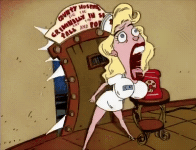 A Cartoon Nurse Is Standing In Front Of A Door With A Sign That Says Criminally In Safe And For . GIF