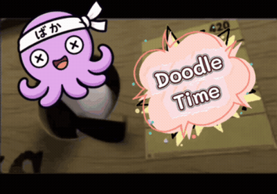 A Cartoon Octopus Wearing A Headband That Says ' X ' On It GIF