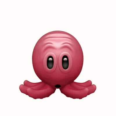 A Cartoon Octopus With A Explosion Coming Out Of Its Head GIF