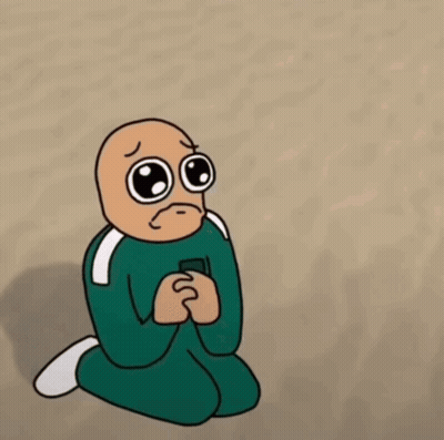 A Cartoon Of A Baby In A Green Jumpsuit With A Surprised Look On His Face GIF