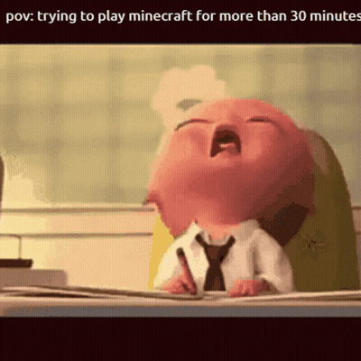 A Cartoon Of A Baby In A Suit And Tie Sitting At A Desk With His Mouth Open GIF