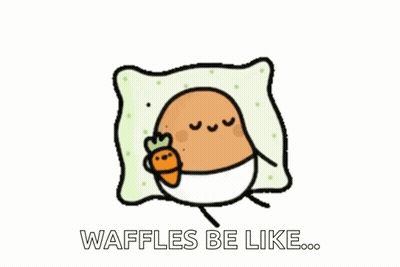 A Cartoon Of A Baby Potato Sleeping On A Pillow GIF