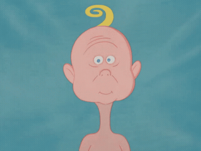 A Cartoon Of A Baby With A Spoon In Its Mouth GIF