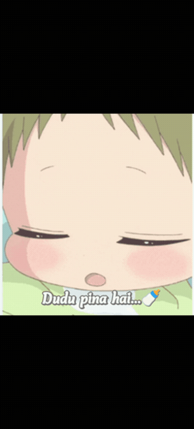 A Cartoon Of A Baby With The Words " Dudu Pina Hai " On The Bottom GIF