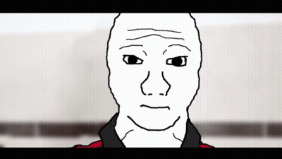 A Cartoon Of A Bald Man With A Sad Face GIF