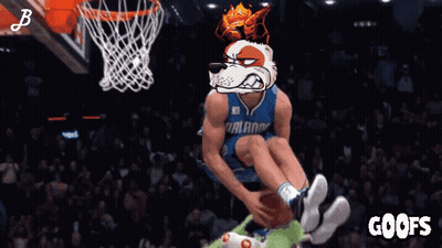 A Cartoon Of A Basketball Player Wearing A Dallas Uniform GIF