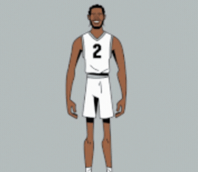 A Cartoon Of A Basketball Player Wearing A Number 2 Jersey GIF