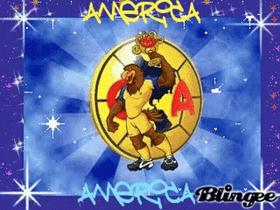 A Cartoon Of A Bear Holding A Trophy In Front Of A America Logo GIF