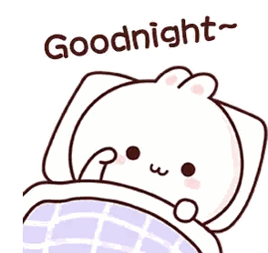 A Cartoon Of A Bear Laying In A Bed With The Words Goodnight Written Above It Sticker