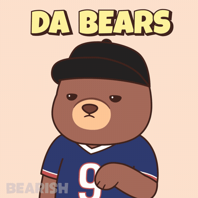 A Cartoon Of A Bear Wearing A Jersey With The Number 9 GIF