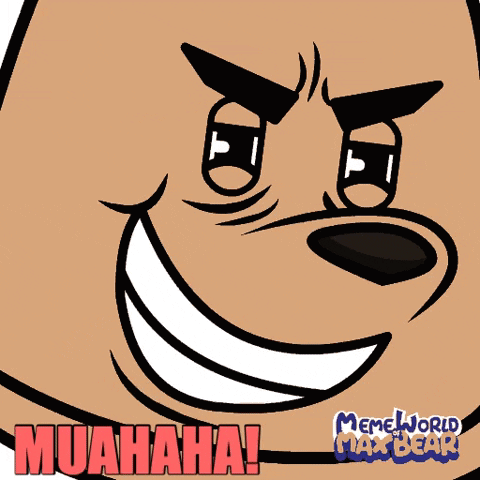 A Cartoon Of A Bear With The Words Meme World Max Bear GIF