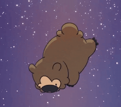 A Cartoon Of A Beaver Flying Through The Air GIF