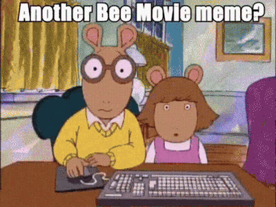 A Cartoon Of A Bee Movie Meme GIF
