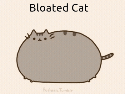 A Cartoon Of A Bloated Cat From Tumblr GIF
