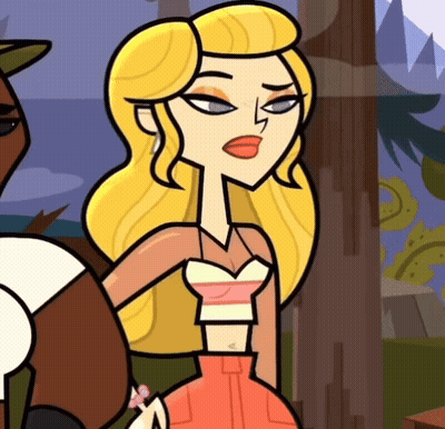 A Cartoon Of A Blonde Woman Standing Next To A Horse GIF