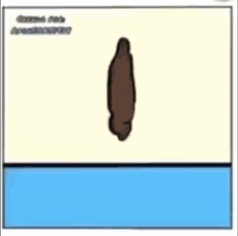 A Cartoon Of A Blue Monster With A Sad Face And A Speech Bubble . GIF