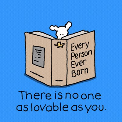 A Cartoon Of A Book That Says " Every Person Ever Born " GIF
