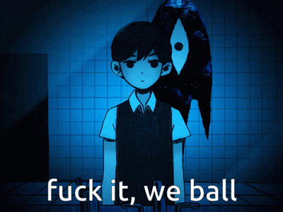 A Cartoon Of A Boy And A Bird With The Words " Fuck It We Ball " Below Him GIF