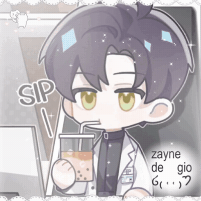 A Cartoon Of A Boy Drinking From A Cup With The Words Sip Written On It GIF