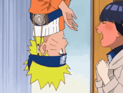 A Cartoon Of A Boy Hanging Upside Down With A Girl Behind Him GIF