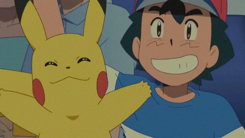 Boy Holding Pikachu GIF
