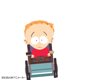 A Cartoon Of A Boy In A Wheelchair With Chinese Writing On The Bottom Right GIF