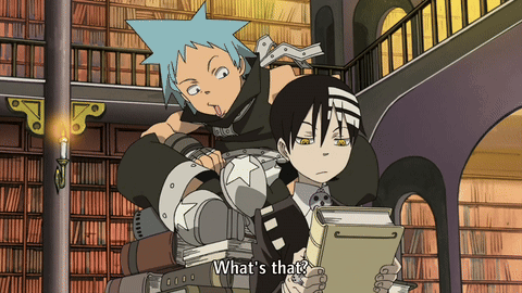 A Cartoon Of A Boy Sitting On A Pile Of Books With The Caption What 'S That GIF