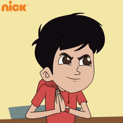 A Cartoon Of A Boy Sticking His Tongue Out With A Nick Logo In The Background GIF