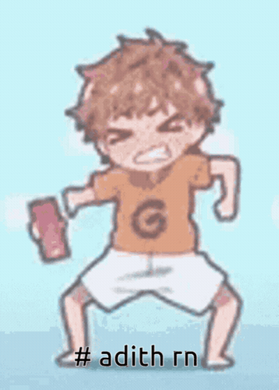 A Cartoon Of A Boy With A G On His Shirt And Shorts Is Holding A Cell Phone . GIF