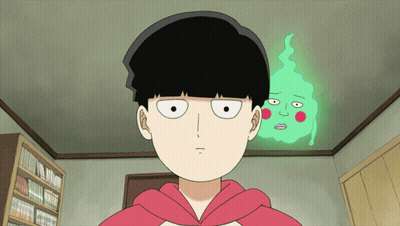 A Cartoon Of A Boy With A Ghost In The Background GIF