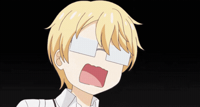 A Cartoon Of A Boy With Glasses Making A Funny Face GIF
