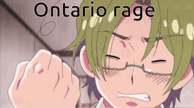 A Cartoon Of A Boy With Green Hair And The Words Ontario Rage GIF