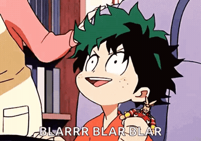 A Cartoon Of A Boy With Green Hair Is Sitting On A Couch And Talking To Someone . GIF