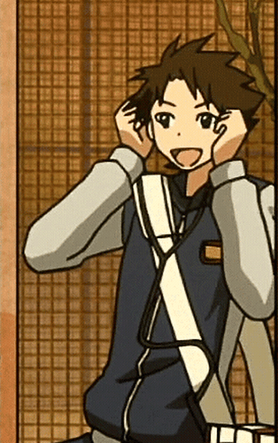 A Cartoon Of A Boy With His Hands On His Ears GIF