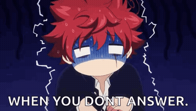 A Cartoon Of A Boy With Red Hair And The Words `` When You Dont Answer '' GIF