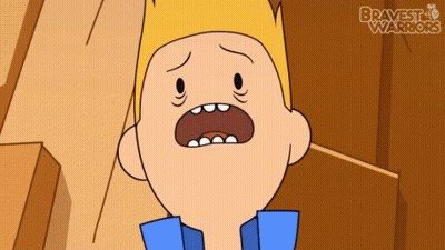 A Cartoon Of A Boy With The Words Bravest Warriors On The Bottom Right GIF